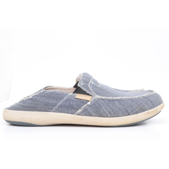 Gecko Man Mens 12 Slip On Canvas Loafers Arch Support Orthopedic Boat Shoes Blue - Picture 3 of 9